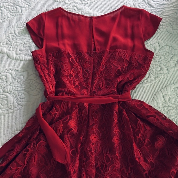 Red Lace Dress - Picture 3 of 8
